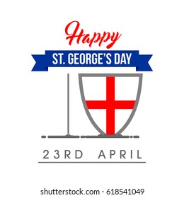 Happy ST. George's Day Logo Vector Template