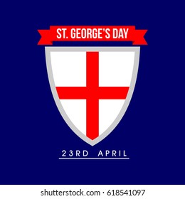 Happy ST. George's Day Logo Vector Template