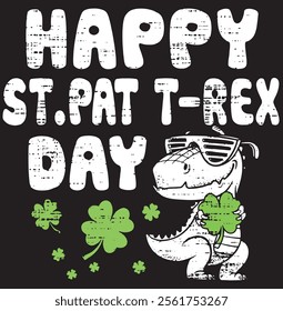 Happy St Pat Trex Day Dino St Patricks Day Toddler Boys 