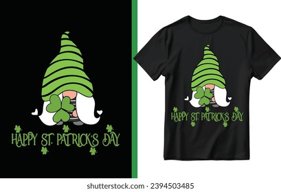 Diseño de camisetas del día de san patick feliz, día de san patrick, gnome st.patrick's   diseño de camisetas.