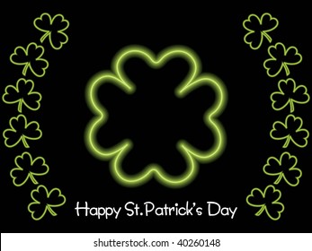 happy st patrick day background with shamrock