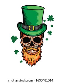 Happy st. patrick day card illustration art