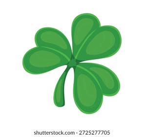 Happy St Patrick Day Klee, grüne Baumwollpflanze, drei Blatt Shamrock symbolisieren Glück und Wohlstand in der irischen Kultur, . Cartoon Vektor Charms, Klee Symbol steht für Glauben und viel Glück
