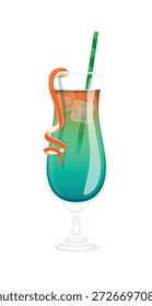 Happy St Patrick Day drink cocktail or sweet lemonade juice for Irish holiday, cartoon vector. Saint Patrick day green ale beer glass or cocktail beverage and juicy soda drink with Ireland flag colors