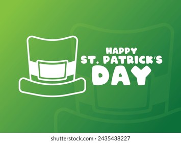 Happy ST. PATRICK Day. Gradient background. Poster, banner card, background. Eps 10.