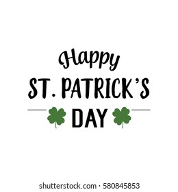 Happy St. Patrick Day Lettering Element