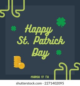 happy st patrick day poster