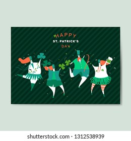 Happy St. Patrick&#39;s Day greeting card vector