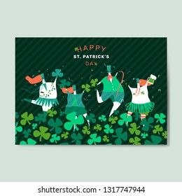 Happy St. Patrick&#39;s Day greeting card vector