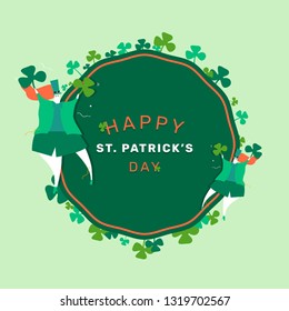 Happy St. Patrick&#39;s Day greeting card vector