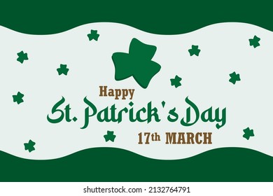 Happy St. Patrick's Day.  17th March. Patrick's day conceptual green leaves symbols. 