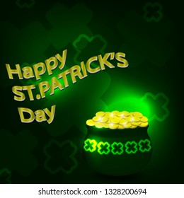 Happy St. Patrick's day. Background and illustration