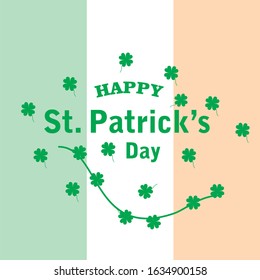 Happy St. Patrick's Day Background. Beautiful Floral Seamless Pattern