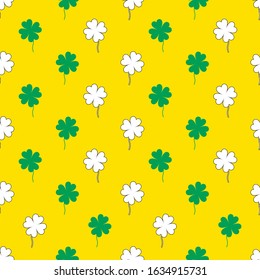Happy St. Patrick's Day Background. Beautiful Floral Seamless Pattern