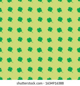 Happy St. Patrick's Day Background. Beautiful Floral Seamless Pattern