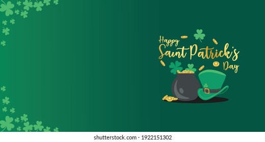 Happy St. Patrick's Day background with coin