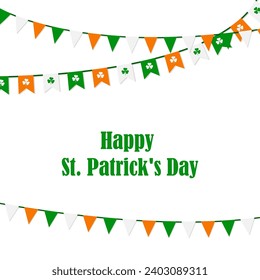 Happy St. Patrick's Day background with festive bunting