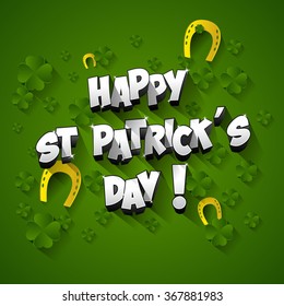 Happy St Patrick's Day background design vector illustration