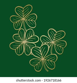 Happy St. Patrick's Day Banner vector illustration. Shamrock frame.