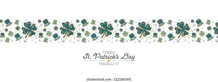 Happy St. Patrick's Day banner.