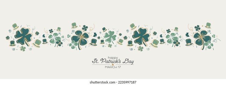 Happy St. Patrick's Day banner.