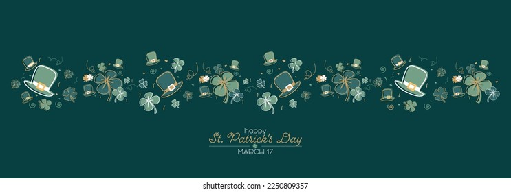 Happy St. Patrick's Day banner.