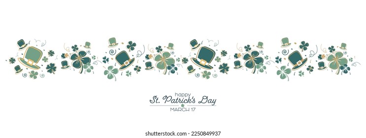 Happy St. Patrick's Day banner.