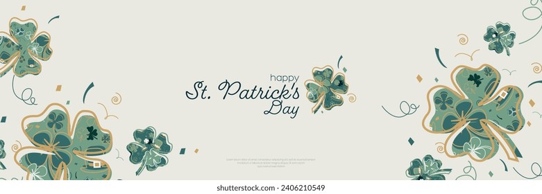 Happy St. Patricks Day banner. Modern design.