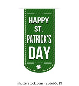 Happy St. Patrick's Day banner design over a white background, vector illustration