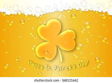Happy St. Patrick's Day beer background 