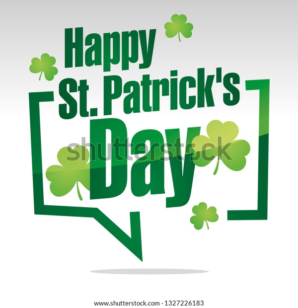 Happy St Patricks Day Brackets Speech Stock Vector (Royalty Free