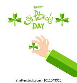 Happy St. Patrick's Day card with words of greeting