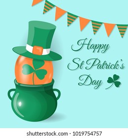 Happy St Patrick's day card. Vector illustration.