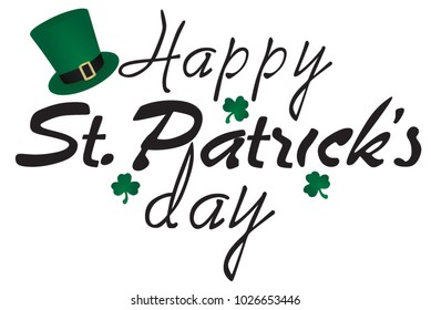 Happy St. Patrick's day card. vector illustration