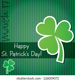 Happy St. Patrick's Day card in vector format.