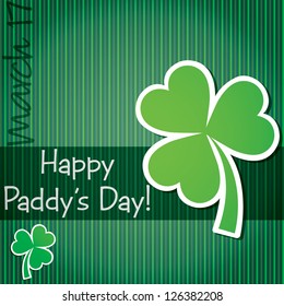 Happy St. Patrick's Day card in vector format.