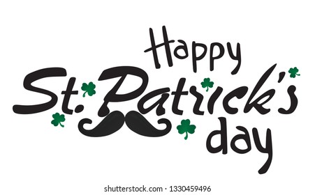 Happy St. Patrick's day card. vector illustration