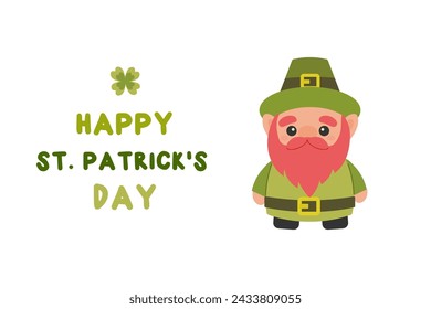 feliz día de san patrick, tarjeta, diseño, sublimación de camiseta. arcoiris, duende, trébol de hierba