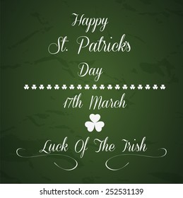 Happy St Patrick's day card.