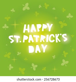 Happy St. Patrick's Day card design. Vector 