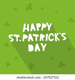 Happy St. Patrick's Day card design. Vector 