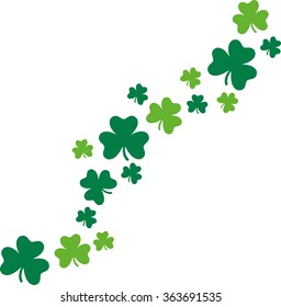 Happy St. Patrick's Day card background clovers