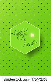 Happy St. Patrick's Day  card.  Design for St. Patrick Day. Vector illustration EPS 10