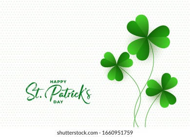 happy st. patricks day clover leaves background