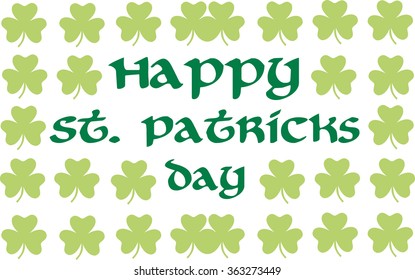 Happy St. Patrick's Day with clover background