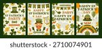Happy St Patricks Day design Templates Illustration set.