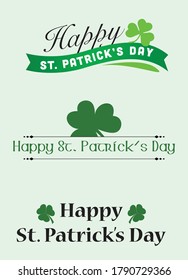 Happy St. Patrick's Day design lockup