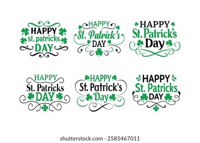 Happy St. Patrick's day, design bundle, text typography t shirt design