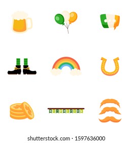 Happy St Patrick's Day Elements Vector, Icon Design Stock