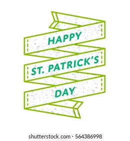 Happy St. Patricks day emblem isolated vector illustration on white background. 17 march world celtic holiday event label, greeting card decoration graphic element